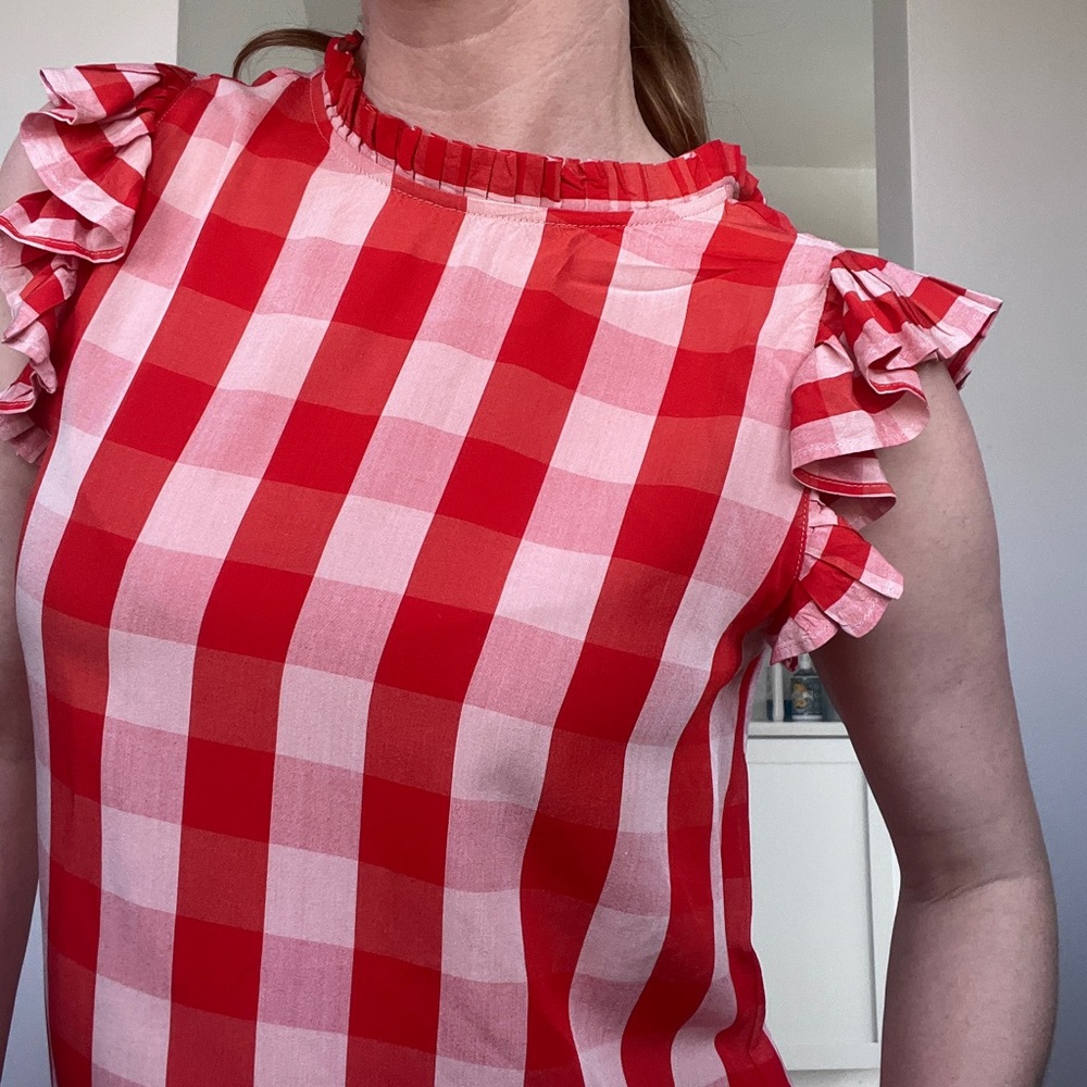 LOFT Ruffle moc neck top - Picture 11 of 11